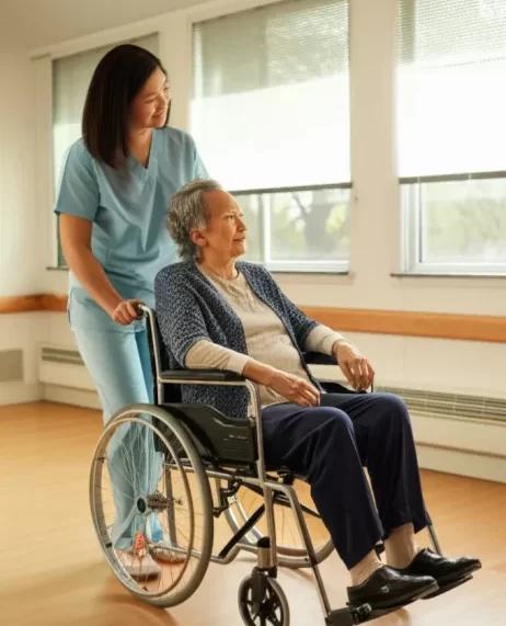 Tìm Hiểu về phúc lợi Khuyết Tật Dành Cho Người Lớn Hỗ trợ tận tâm – Chăm sóc với cả trái tim Tại Angel Disability Help LLC, chúng tôi hiểu rằng mỗi người có hoàn cảnh đặc biệt đều xứng đáng được yêu thương, chăm sóc và hỗ trợ tận tình. Hình ảnh người điều dưỡng nhẹ nhàng đẩy xe lăn cho một cụ bà không chỉ là khoảnh khắc thường nhật, mà còn thể hiện giá trị cốt lõi mà chúng tôi luôn theo đuổi: phục vụ bằng sự tử tế và nhân văn. Với đội ngũ nhân viên chuyên nghiệp, kiên nhẫn và tràn đầy lòng yêu nghề, chúng tôi cam kết mang đến cho người khuyết tật và người cao tuổi sự an tâm tuyệt đối – từ các thủ tục an sinh xã hội, hỗ trợ y tế, đến các dịch vụ chăm sóc tận nơi. 👉 Nếu bạn hoặc người thân đang cần hỗ trợ về dịch vụ an sinh xã hội hoặc chăm sóc tại Mỹ, hãy để Angel Disability Help LLC đồng hành cùng bạn.